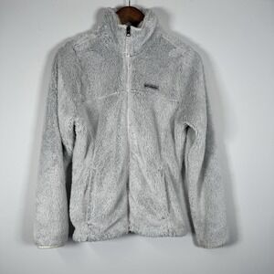 Columbia Women's Fuzzy White Jscket Full Zip Size Small